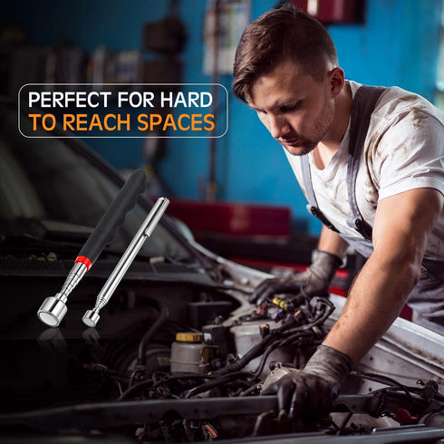 Telescoping Magnet Pick up Tools Include 20 lb Magnetic Tool and 3 lb Telescoping Magnet Stick Gadget for Hard to Reach Places Suitable for Birthd...