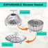 Steamer Basket Stainless Steel Veggie Steamer Basket for Cooking Folding Food Steamer Insert Steaming Basket Adjustable Expandable to fit Various ...