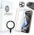 for iPhone 15 Pro Max Screen Protector Tempered Glass Screen Protector Camera Lens Protector Metal Ring Sticker for Magsafe Set with Installation ...