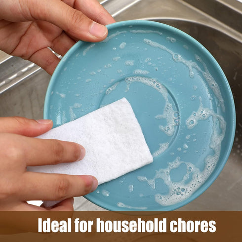 20 Pieces White Scrubbing Pad Non Woven Pads Scouring Pad Non Scratch Multipurpose Scouring Sponge Abrasive Hand Pad Multi Surface Scrubber Pads f...