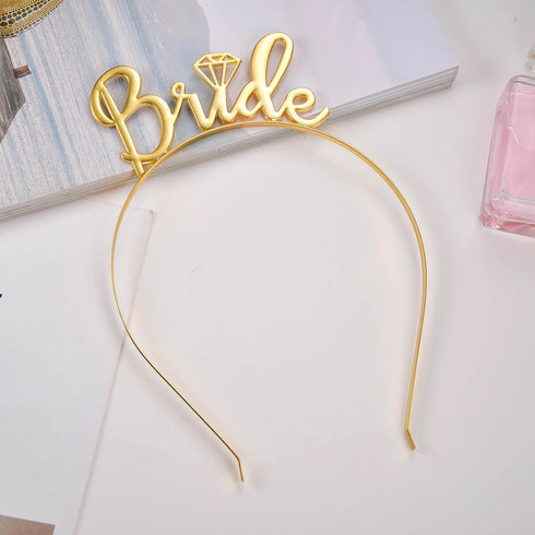 Bride to Be Set, 3pack Bride to Be Sash & Headband Tiara & Shoulder Length Veil Bachelorette Party Supplies Bridal Shower Decoration Accessories(G...