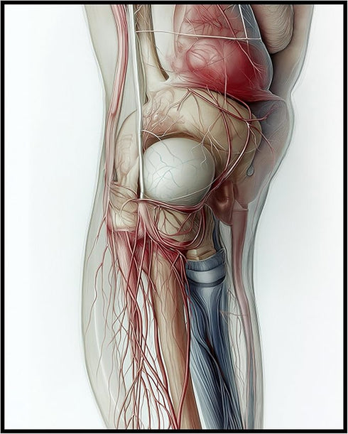 Posterizer 1 pcs-artistic illustration of the human knee 3-Teachers & Classrooms-Abstract & Modern Art-School and classroom art- unframed wall art...