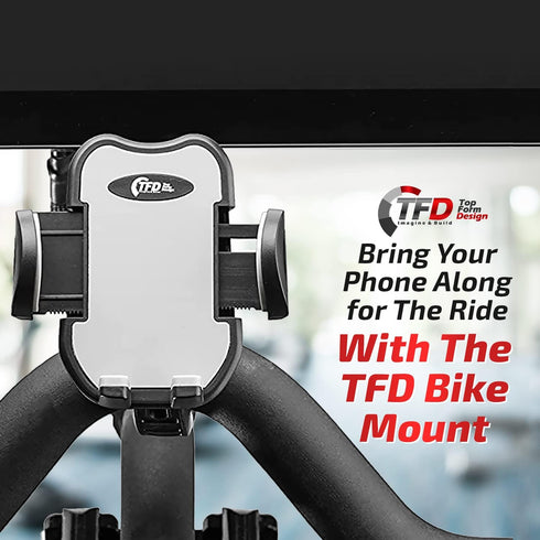 TFD Cell Phone Bike Mount - Expandable Sides Phone Holder for Bike - 360° Rotation Compatible Peloton Accessories - Universal Handlebar Cell Phone...