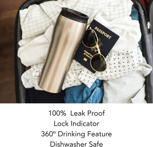 Mighty Mug | The Untippable Mug | Grips When Hit, Lifts for Sips | Insulated Stainless Steel Tumbler | Cupholder Friendly | Gifts for Women Men Al...