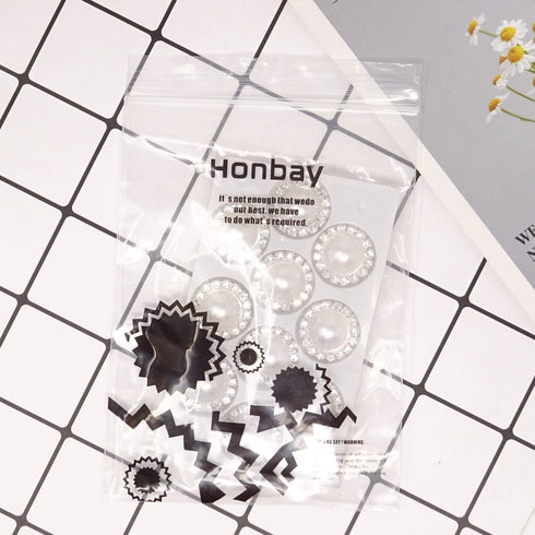 Honbay 10PCS 20mm Round Rhinestone Faux Pearl Buttons Embellishments - Sew on...