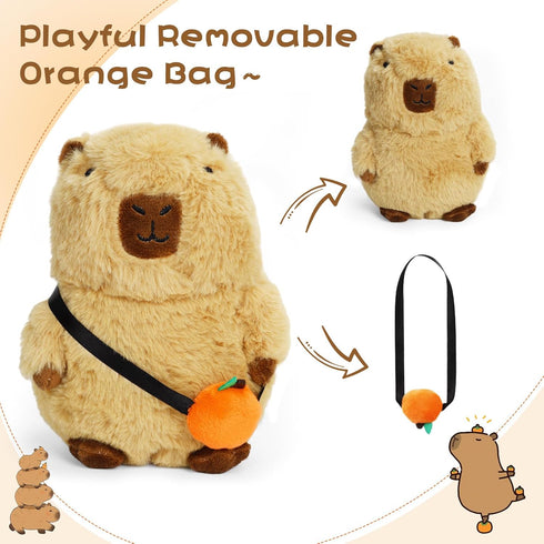 Stuffed Capybara Plush Toy,Capybara Stuffed Animal Gifts,Cute capybara peluche,Soft Capybara Plushie Rodent (7.78inch)...