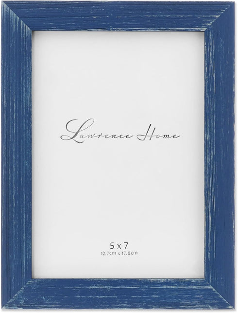 Lawrence Frames 745757 Weathered Woods 5x7 Charlotte Navy Blue Picture Frame...