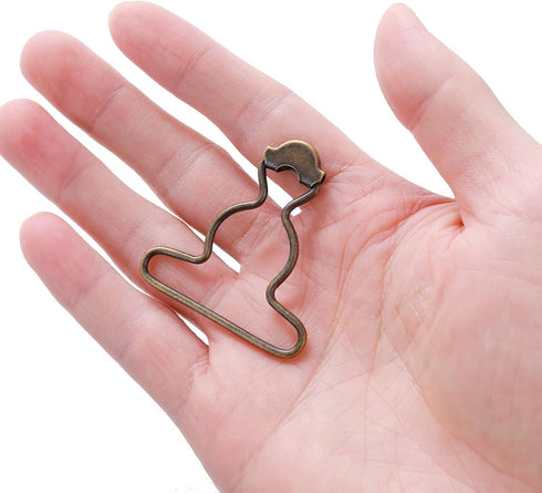 12Pcs Suspender Clips Dungaree Overall Buckles Matal Overall Clasp Replacement 1.5 Inch Overall Clips...