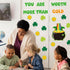 72Pcs St. Patrick's Day Bulletin Board Decor Set Shamrock Clover Gold Coin Cut-Outs with Glue Points Bulletin Board Stickers for Irish Holiday Sch...