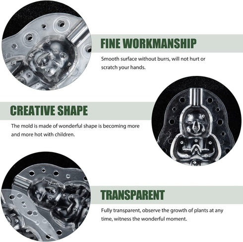 GANAZONO Multipurpose Tool 4Pcs Buddha Shape Melon Shaping Mold Plastic Garden Vegetable Grow Forming Mould Tool Fruit Growing Molds Shaping Tool ...