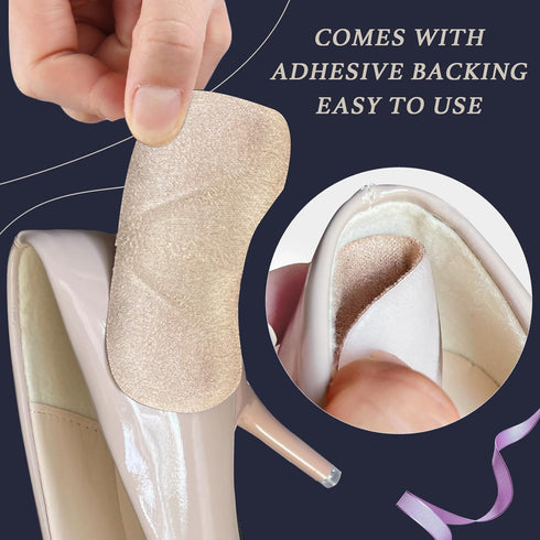 Heel Pads - Heel Inserts for Women, Heel Grips Gel Heel Protectors Improved Shoe Fit and Comfort for Loose Shoes, Heel Pain Relief (4 Pairs)...