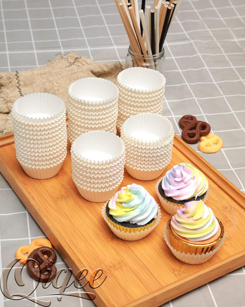 qiqee 1000pcs White Cupcake Liners Muffin Linner No Smell, Food Grade Baking Cups?Standard Size?...