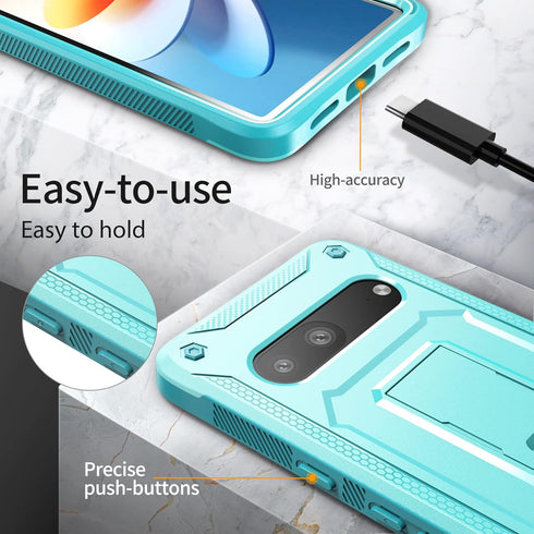 URBANITE for Google Pixel 7 Case, Military Grade Rugged Shockproof Protective Cover with Screen Protector and Kickstand (Sky Blue)...