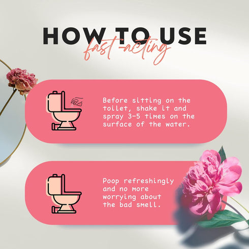 Clean-n-Fresh Toilet Spray, Wild Peony Scent, Bathroom Odor Eliminator & Air Freshener For Room, Trash Cans, Shoes, Fabrics, 3.4 Fl Oz(2 Pack)...