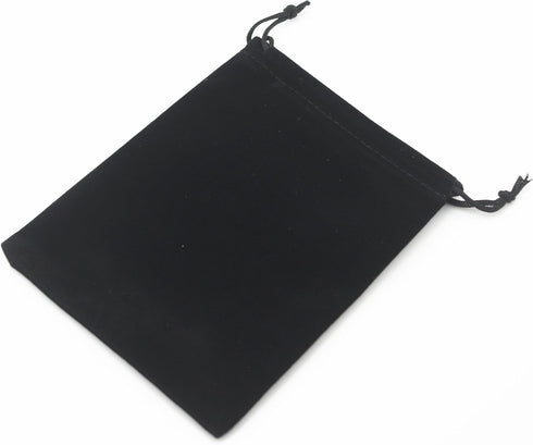 AEAOA Gift Bags, Pack of 25 Pieces 6" X 5" Velvet Drawstring Jewelry Pouches, for Candy, Pins, Jewelry, Treats, Birthday Party Favors (Black)...