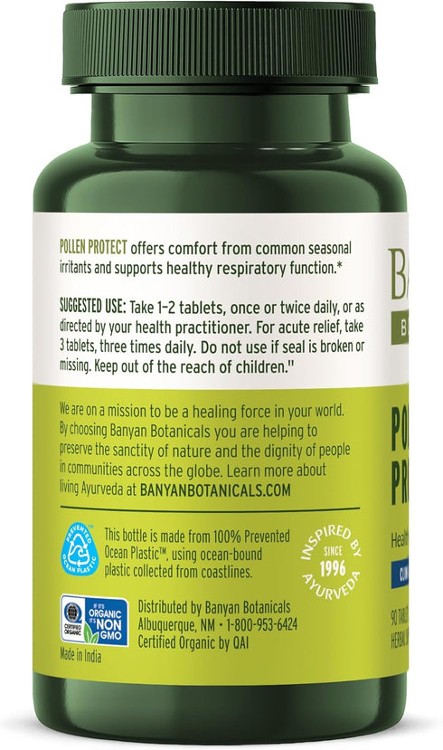 Banyan Botanicals Pollen Protect – Clinically Tested Organic Ayurvedic Supplement – Supports a Healthy Respiratory Response to Seasonal Irritants*...