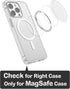 metisinno Magnetic Base Compatible with PopSocket Phone Grips and iPhone MagSafe Cases, Clear & White...