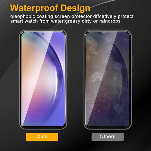 3 Pack Privacy Screen Protector for Samsung Galaxy A54 With 3 Pack Camera Lens Protector, Anti Spy Tempered Glass, 9H Hardness, Black Protector An...