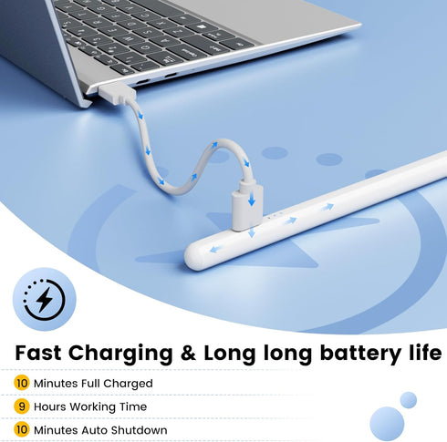 Stylus Pens for iPad 9th 10th Generation,10mins Fast Charging Palm Rejection ipad Pen, Magnetic Apple iPad Pencil for iPad 6-10, iPad Air 3rd/4th/...