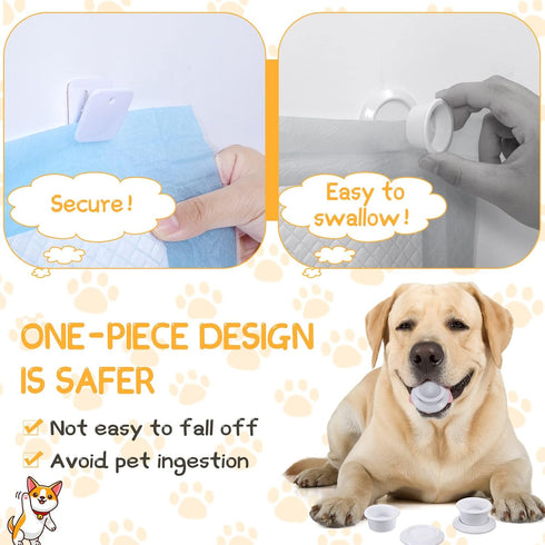 12 Pcs Wall Pee Pad Holder Dog Potty Training Pad Holder Sticky Pee Pad Wall Clip Transparent Adhesive Clips for Hanging Pee Pad Dog Training Pad ...
