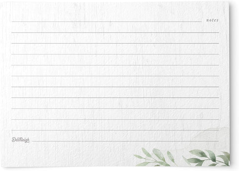 Dashleigh Farmhouse Greenery Recipe Cards with Gold Foil - 48 Double Sided 4x6 Cards - Sage Green Rustic Kitchen & Bridal Shower Gift...