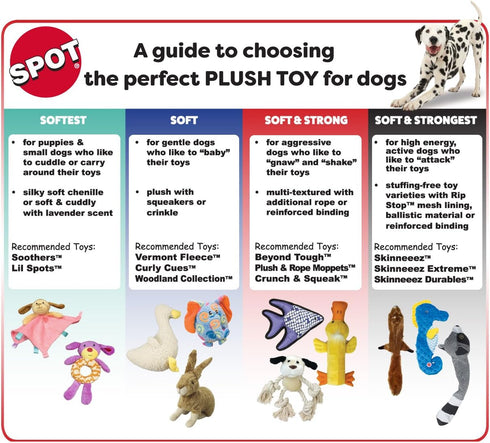 SPOT Skinneeez | Stuffless Dog Toy with Squeaker for All Dogs | Tug-of-War Toy for Small and Large Breeds | 23" | Fox Design | by Ethical Pet...