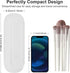 Travel Makeup Brush Holder,Silicon Portable Cosmetic Face Brushes Holder with Built-in Brush Cleaner,Upgrade Travel Essentials Makeup Brush Case,M...