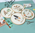 Embroidery Starter Kit with Pattern and Instructions for Beginners, Cross Stitch Set, Wooden Embroidery Hoops, Needles, and Color...