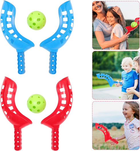 jojofuny 2 Sets Interactive Toss and Catch Yard Games Scoop Catching Toss and Catch Game Floating Toy Lawn Games Kid Suit Outdoor Play Toys for Ki...