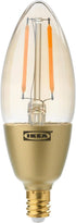 IKEA 004.082.78 Rollsbo Led Bulb E12 200 Lumen, Dimmable, Chandelier Brown Clear Glass...