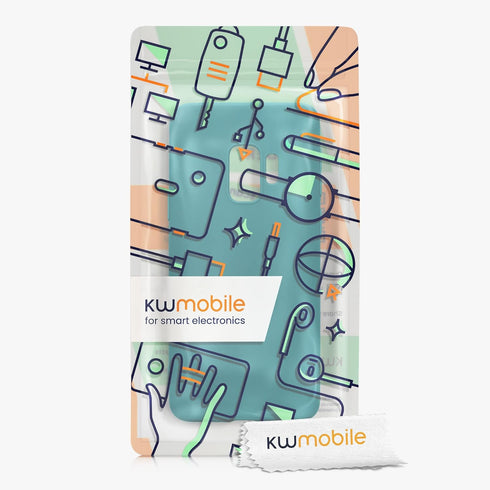 kwmobile Case Compatible with Samsung Galaxy S9 Case - Soft Slim Protective TPU Silicone Cover - Teal Matte...
