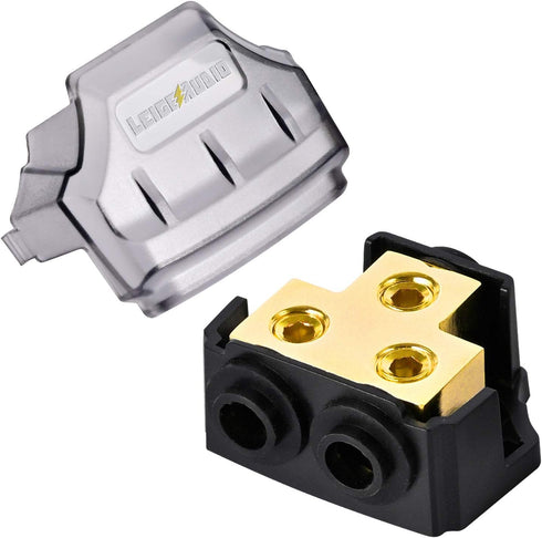 0/2/4 Gauge in 0/2/4 Gauge Out Copper Power Distribution Block for Car Audio Splitter(1 in 2 Out)...