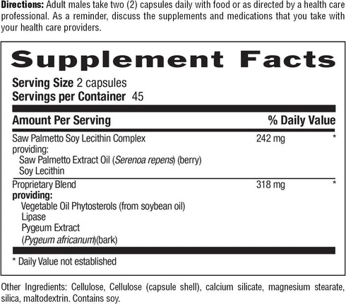 Country Life Saw Palmetto & Pygeum Extract - Prostate Health Supplement for Men's Health - Promotes Healthy Urinary Tract Function, 90 Capsules...