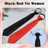 Womens Ties, Black Neck Tie for Women, Zipper School Girl Uniform Tie, Women Accessories for Dress Shirt Business...