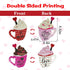 2 Pieces Valentines Day Wooden Coffee Sign Double Side Coffee Cup Table Sign Drinks Tabletop Decoration for Valentines Day Holidays Wed...
