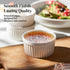 DOWAN Ramekins 4 oz Oven Safe for Creme Brulee Souffle, Porcelain Custard Cups Ramiken for Baking, Classic Style Ramekins Bowls, Set of 6, White...