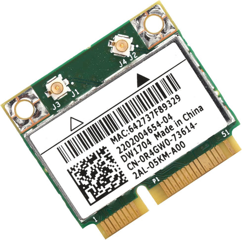 Mini Wireless Network Card, bcm43142 bcm943142hm dw1704 Mini pci e WiFi Bluetooth 4.0 Network Card Replacement for Dell xps 2710 17tr...