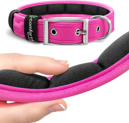 Comfort Fit Dog Collar - Soft Padded Dog Training Collar with Adjustable Buckle - Breathable and Lightweight Pet Collar - Durable, Heavy Duty Dog ...