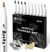 Arrtx Acrylic Paint Pens, 10 Pack Extra Brush Tip White Paint Markers Metallic for Rock Fabric Wood Glass Canvas Ceramic, 4 White 4 Black 1 Gold &...