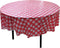 10 Pack Round Plastic Checkered BBQ Tablecloth -Red & White Checkered Gingham Tablecloth -Plastic Picnic Table Covers (Round 84 inch)...