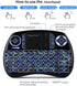 iPazzPort (Newest Upgrade) Mini Bluetooth Keyboard with Touchpad (Handheld Keyboard), Backlit Mini Wireless Keyboard with 2.4G USB Dongle for Goog...