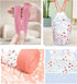4 Gallon Trash Bags - Drawstring small trash Bags 1.1mil Thick for Bathroom, Kitchen, Bedroom, Office Toilet Home (White-pink, 75Counts)...