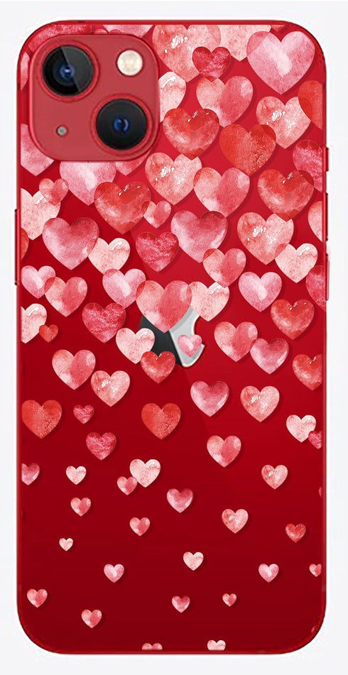 Blingy's for iPhone 13 Case (6.1 inch), Lovely Red Hearts Design Transparent Soft TPU Protective Clear Case (Falling Hearts)...