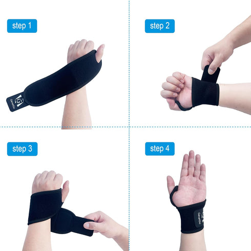 2 Pack Wrist Brace For Arthritis Pain and Support For Carpal Tunnel Relief,Tendonitis,Pain Relief-Adjustable?Wrist Brace Left or Right Hand - Fits...