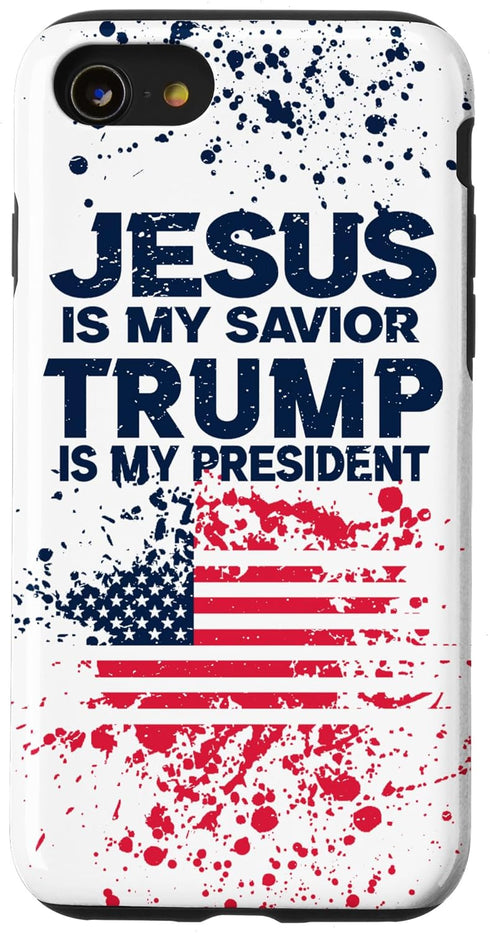 iPhone SE (2020) / 7 / 8 Trump Is My President phone case American Flag Trump 2020 Case...