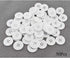 Hahiyo Plastic Buttons 4 Big Holes 30mm Round Flat Back Save Ears Thread Easily Prevent Irritate No Tangle Strong Grip Sturdy for DIY Craft Sew Kn...