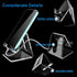Crpich Acrylic Cell Phone Stand, Portable Clear Phone Stand for Desk, Compatible with Phone15 14 13 Pro Max Mini 12 11 Plus SE, Switch, Android Sm...