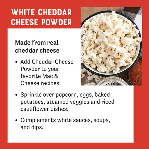 Judee’s White Cheddar Cheese Powder 11.25oz - 100% Non-GMO, rBST Hormone-Free - Gluten-Free & Nut-Free - Made from Real Cheddar Cheese - Made in U...
