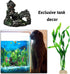 Fish Tank Accessories Aquarium Decorations Plants, 9pcs Green Fish Tank Decorations Plants and Cave Rock Decoration Decor Set, Aquarium Decor Plas...