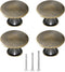 4X Oil Rubbed Cabinet Knobs Antique Bronze Cabinet Hardware Round Vintage Dresser Door Knob Pull Handles 30mm/1.18in for Closet Chest Bathroom Kit...